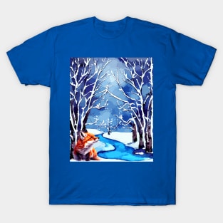 Winter fox, red foxes T-Shirt